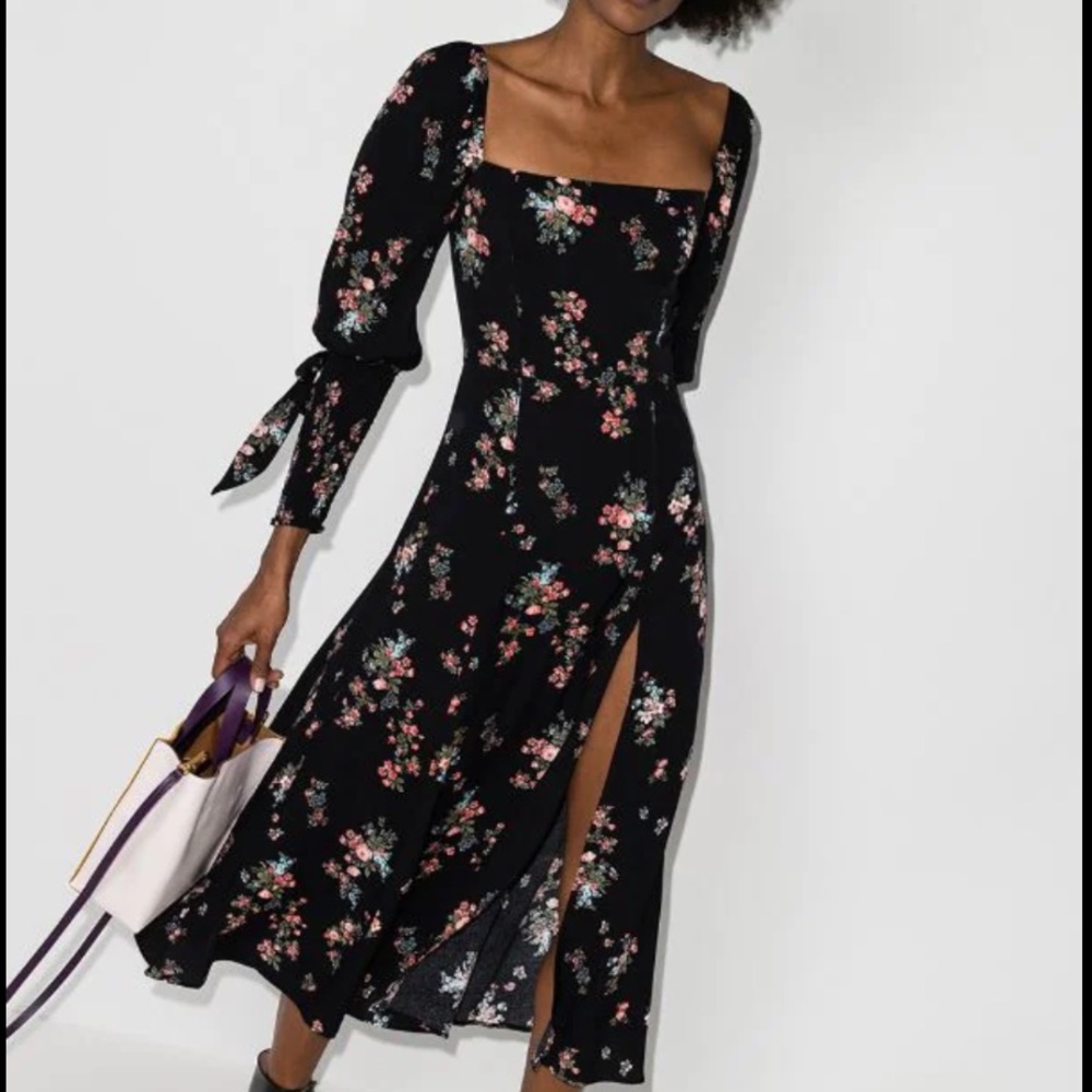 Reformation Aubrey floral-print midi dress size 2